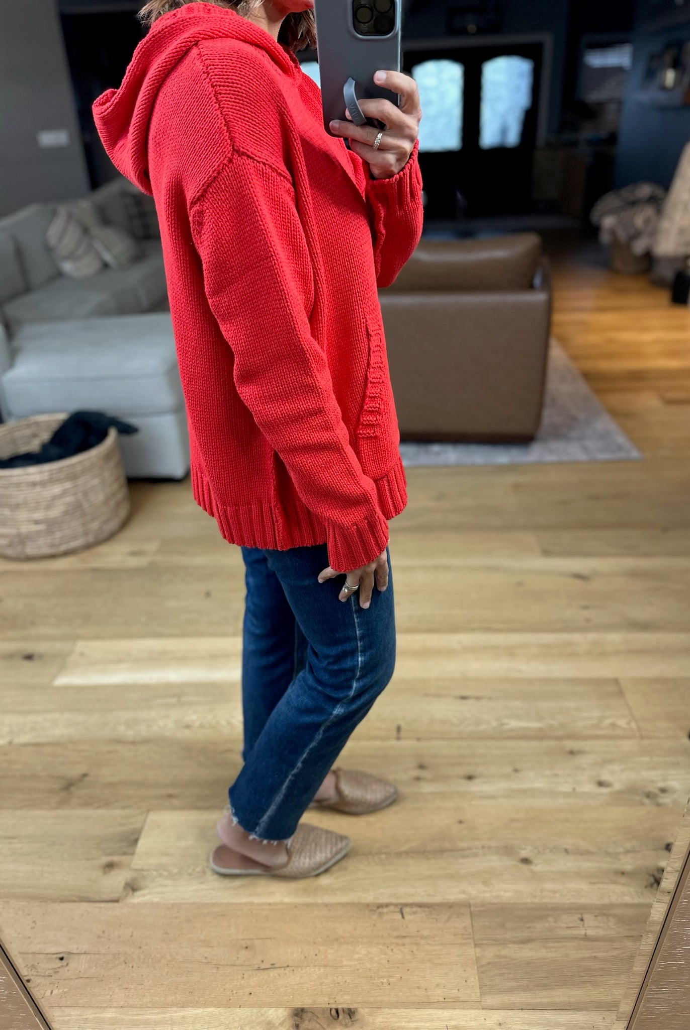 Always Present Knit Hoodie-Sweaters-Wishlist-Anna Kaytes Boutique, Women's Fashion Boutique in Grinnell, Iowa