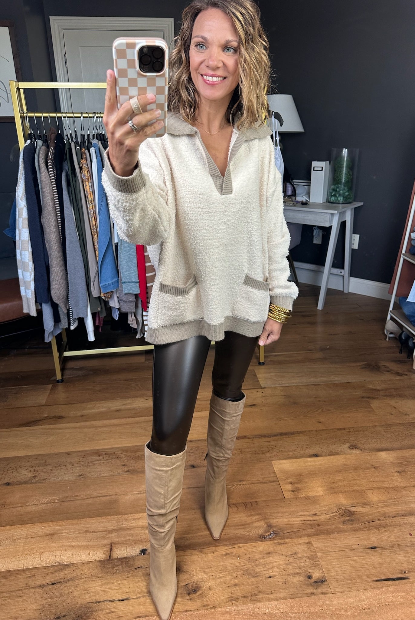 Walk In The Park Collared Pullover Top - Multiple Options-Easel-Anna Kaytes Boutique, Women's Fashion Boutique in Grinnell, Iowa