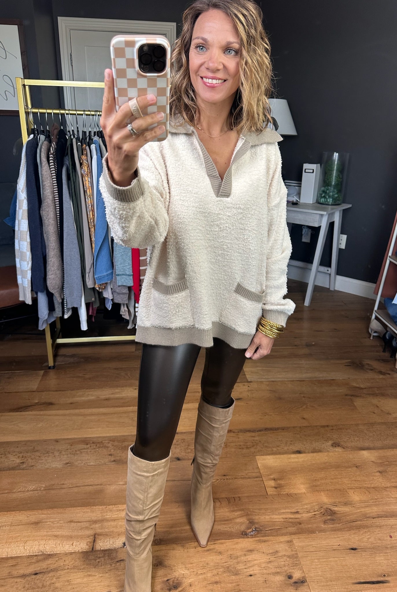 Walk In The Park Collared Pullover Top - Multiple Options-Easel-Anna Kaytes Boutique, Women's Fashion Boutique in Grinnell, Iowa