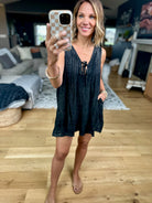 The Real Thing Tie-Front Romper-Very J-Anna Kaytes Boutique, Women's Fashion Boutique in Grinnell, Iowa