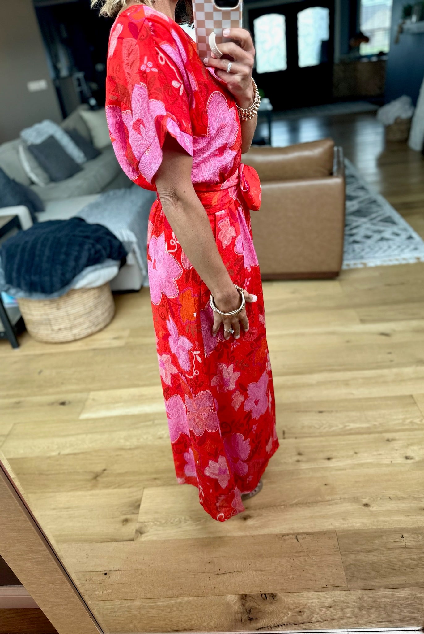 Golden Hour Floral Pocket Dress-THML-Anna Kaytes Boutique, Women's Fashion Boutique in Grinnell, Iowa