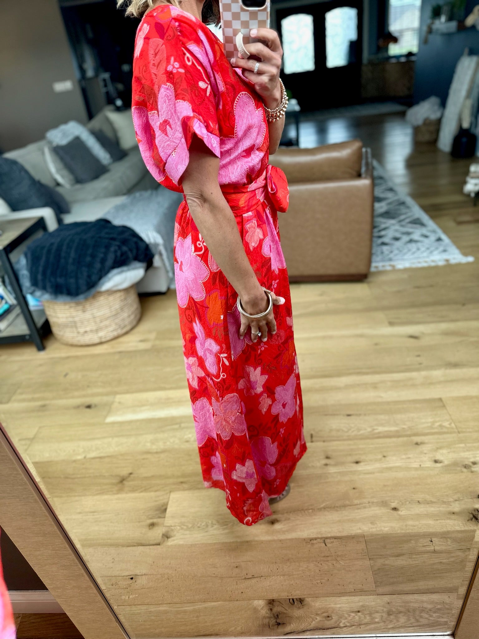 Golden Hour Floral Pocket Dress-THML-Anna Kaytes Boutique, Women's Fashion Boutique in Grinnell, Iowa