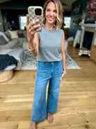Weekend Picnic Heathered Tank-Be Cool-Anna Kaytes Boutique, Women's Fashion Boutique in Grinnell, Iowa