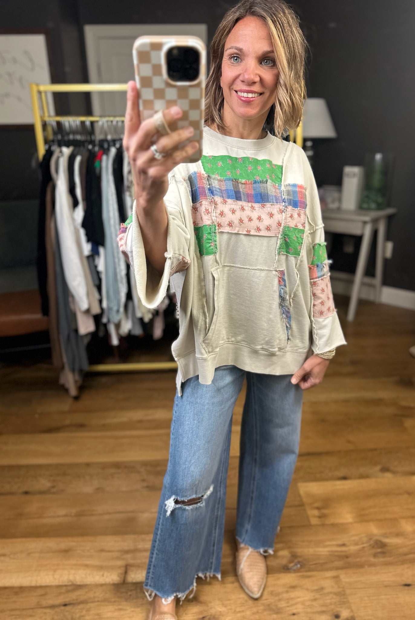 Looking Ahead Quilted Top-Easel-Anna Kaytes Boutique, Women's Fashion Boutique in Grinnell, Iowa