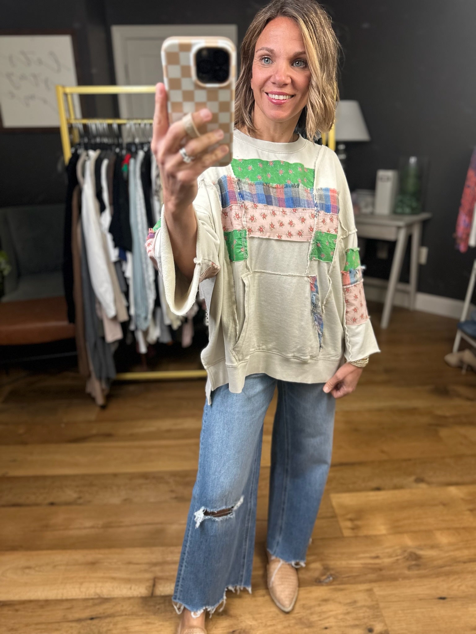 Looking Ahead Quilted Top-Easel-Anna Kaytes Boutique, Women's Fashion Boutique in Grinnell, Iowa