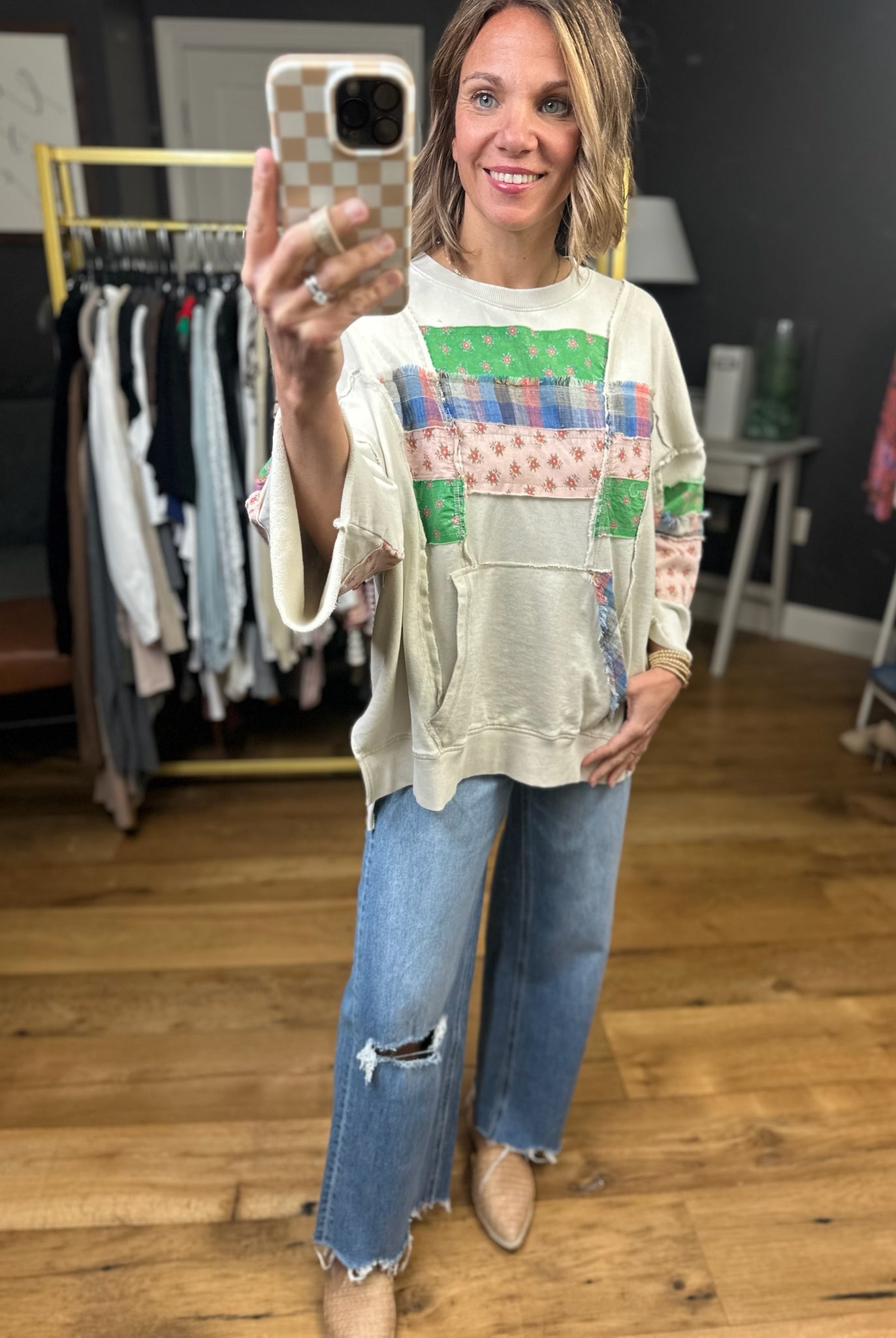 Looking Ahead Quilted Top-Easel-Anna Kaytes Boutique, Women's Fashion Boutique in Grinnell, Iowa