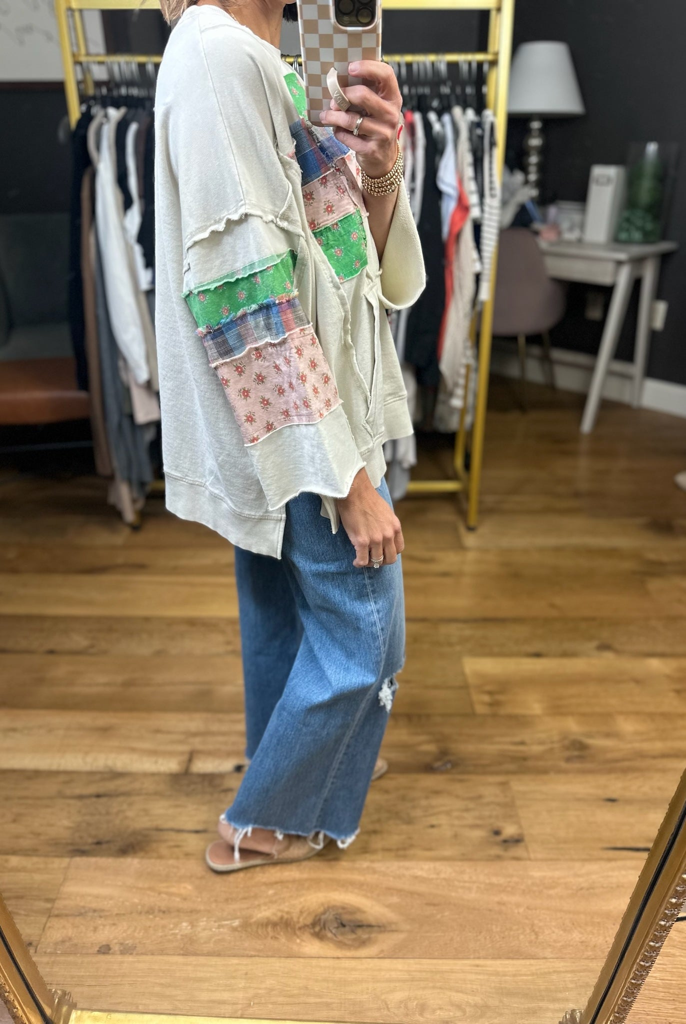 Looking Ahead Quilted Top-Easel-Anna Kaytes Boutique, Women's Fashion Boutique in Grinnell, Iowa