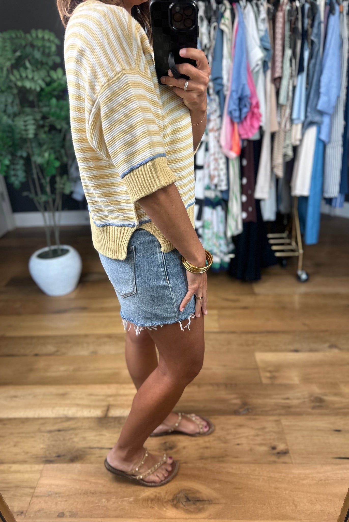 Good Opportunities Knit Top-Short Sleeves-Blu Pepper-Anna Kaytes Boutique, Women's Fashion Boutique in Grinnell, Iowa