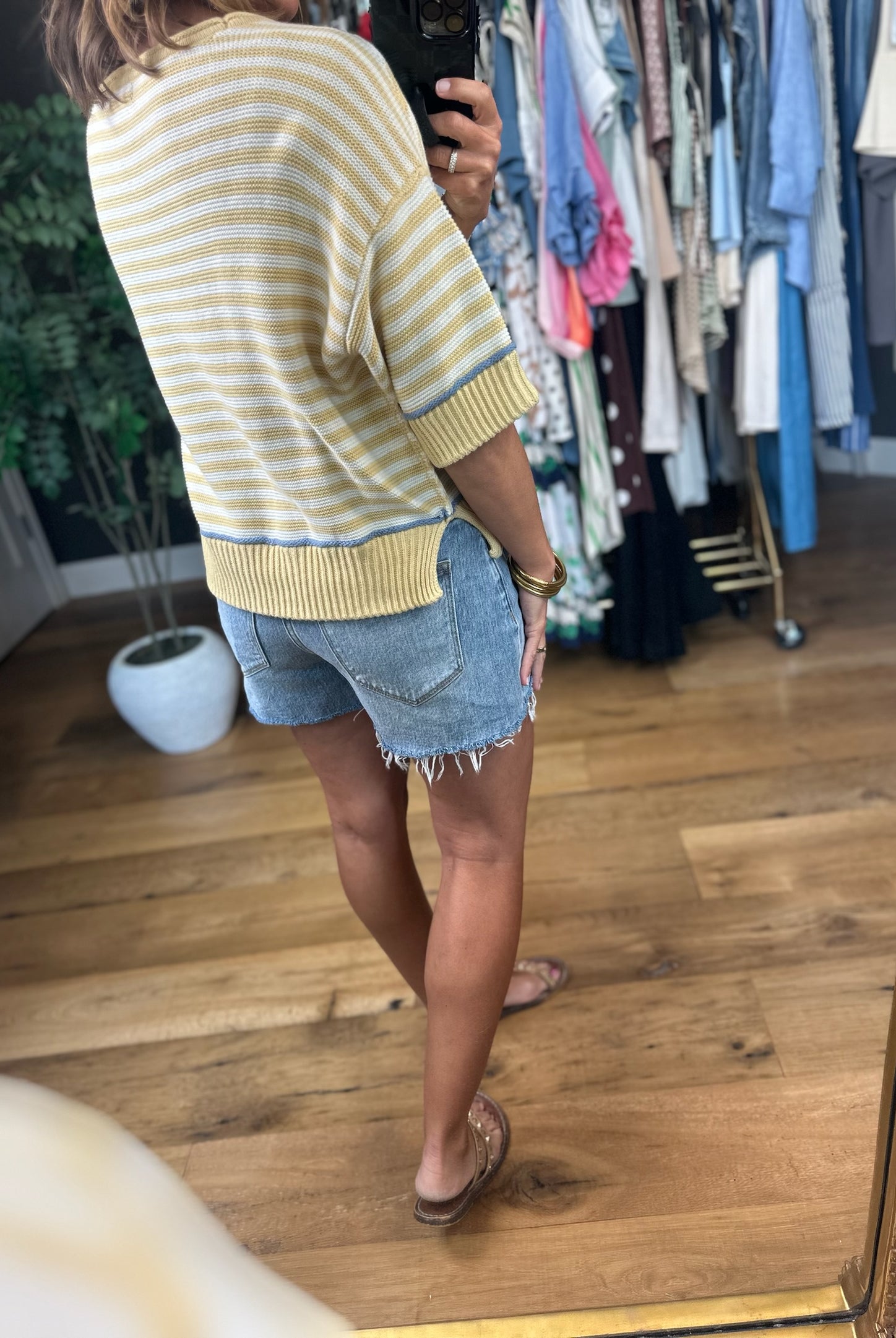 Good Opportunities Knit Top-Short Sleeves-Blu Pepper-Anna Kaytes Boutique, Women's Fashion Boutique in Grinnell, Iowa