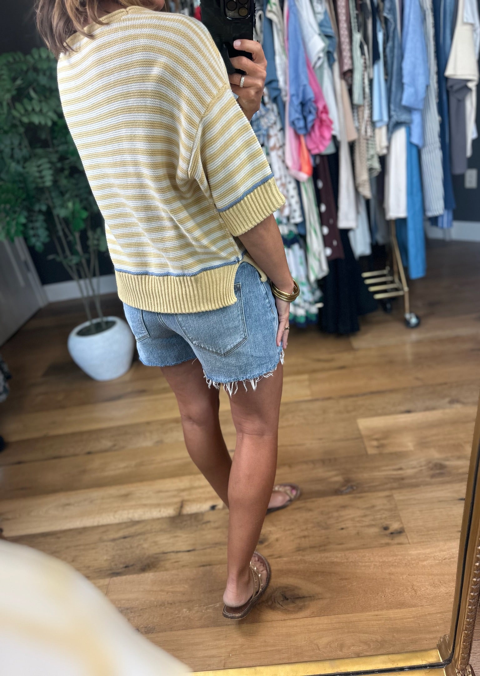Good Opportunities Knit Top-Short Sleeves-Blu Pepper-Anna Kaytes Boutique, Women's Fashion Boutique in Grinnell, Iowa