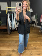 Heard It Here First Blazer - Black-The Workshop-Anna Kaytes Boutique, Women's Fashion Boutique in Grinnell, Iowa