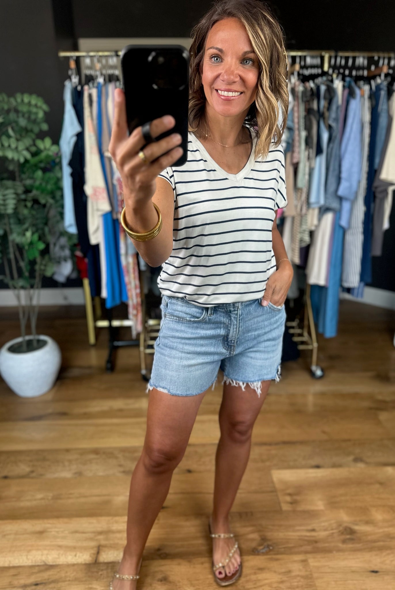 The Hannah High-Rise Shorts-Shorts-Vervet-Anna Kaytes Boutique, Women's Fashion Boutique in Grinnell, Iowa