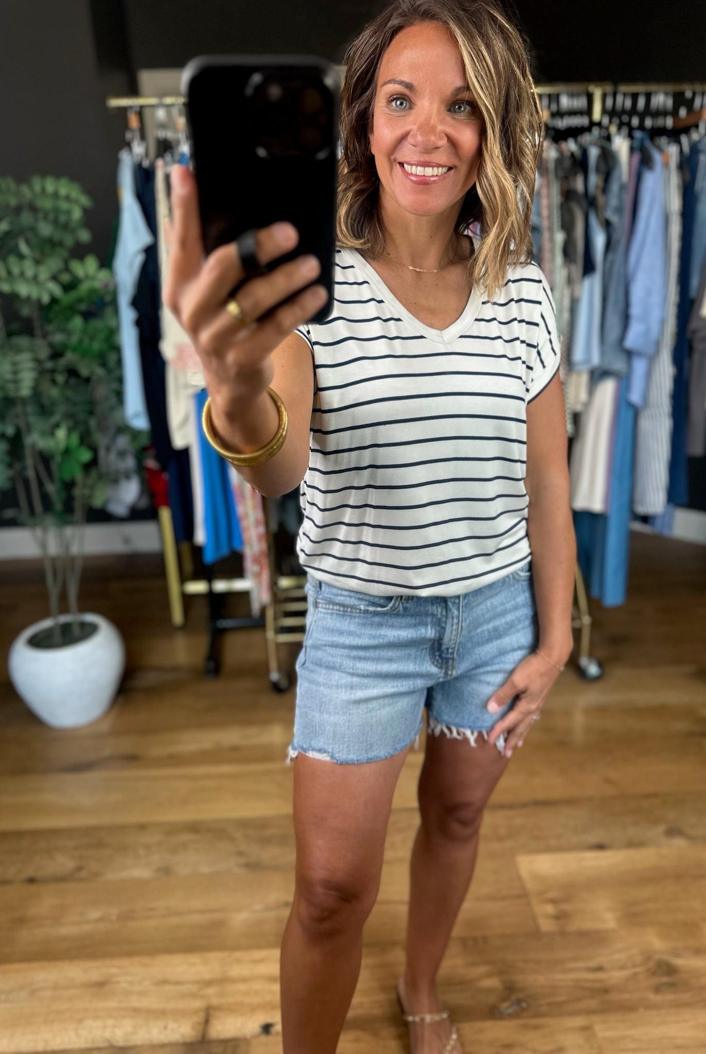 The Hannah High-Rise Shorts-Shorts-Vervet-Anna Kaytes Boutique, Women's Fashion Boutique in Grinnell, Iowa