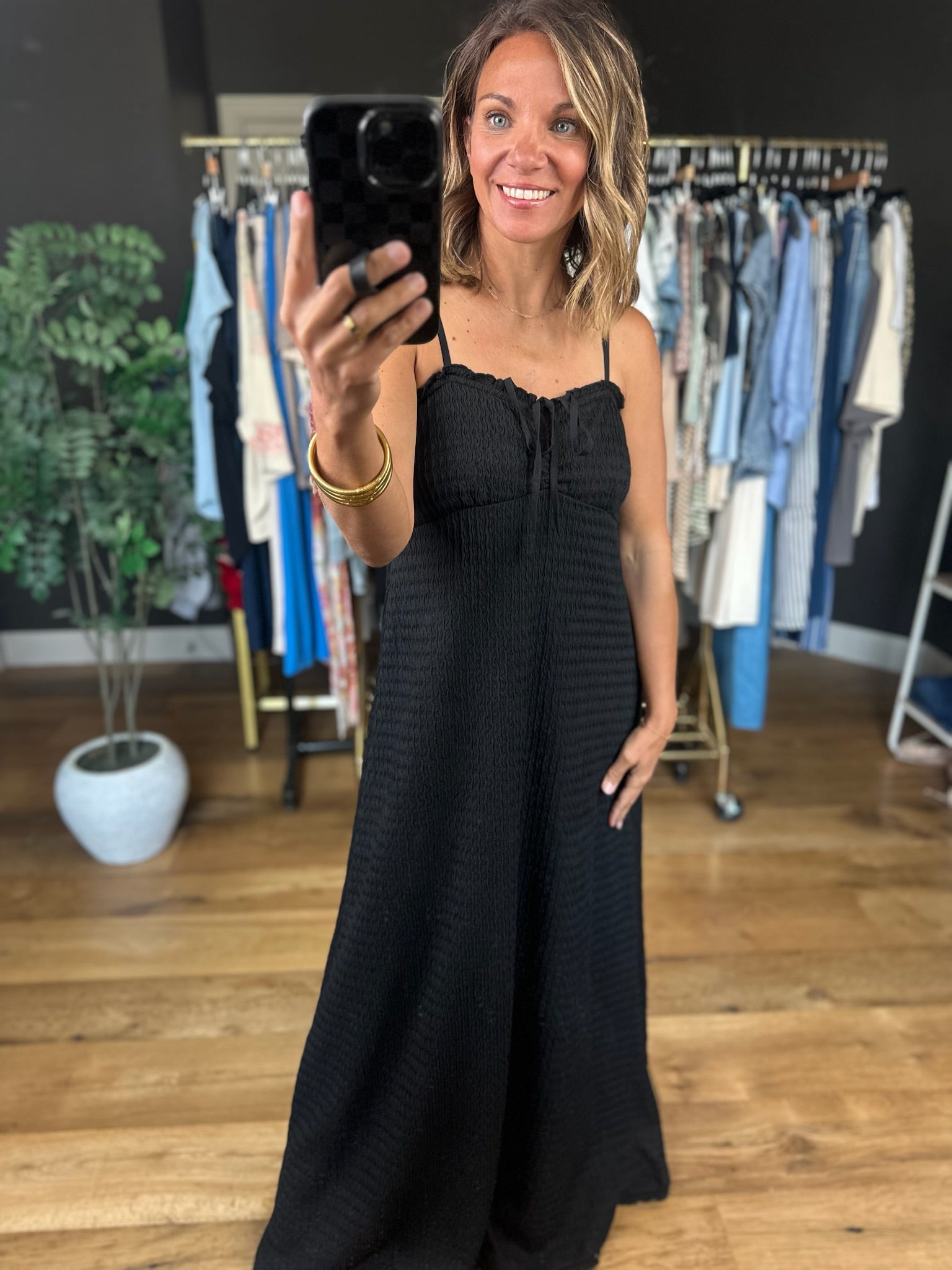 Knew Me Best Textured Tie-Front Maxi-Dresses-Wishlist-Anna Kaytes Boutique, Women's Fashion Boutique in Grinnell, Iowa