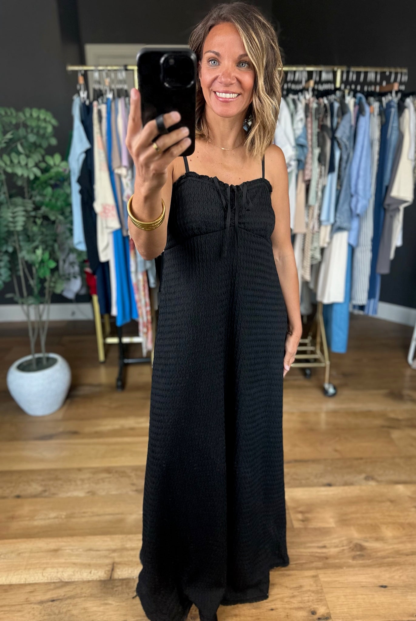 Knew Me Best Textured Tie-Front Maxi-Dresses-Wishlist-Anna Kaytes Boutique, Women's Fashion Boutique in Grinnell, Iowa