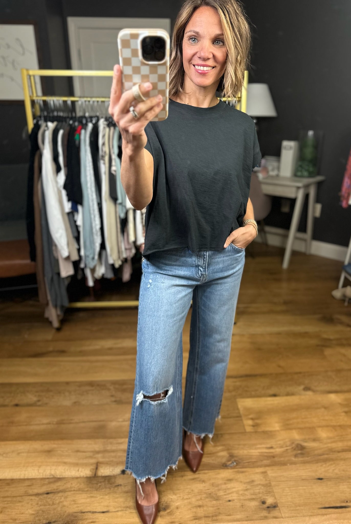 The Penelope High-Rise Wide-Leg Crop Denim-Vervet-Anna Kaytes Boutique, Women's Fashion Boutique in Grinnell, Iowa