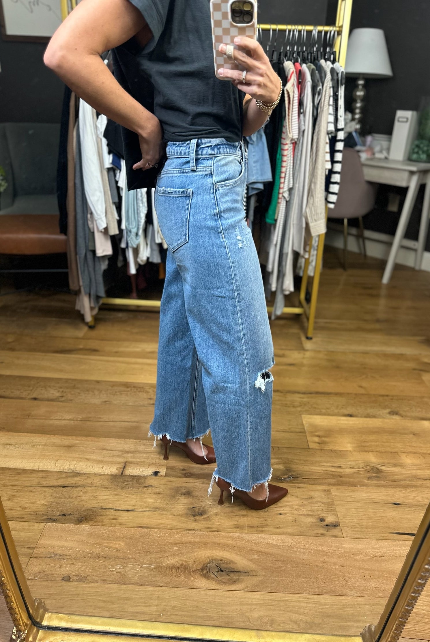 The Penelope High-Rise Wide-Leg Crop Denim-Vervet-Anna Kaytes Boutique, Women's Fashion Boutique in Grinnell, Iowa