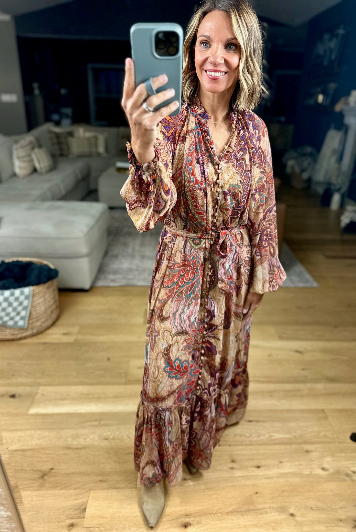Magic Moments Paisley Dress-Dresses-Dress Forum-Anna Kaytes Boutique, Women's Fashion Boutique in Grinnell, Iowa