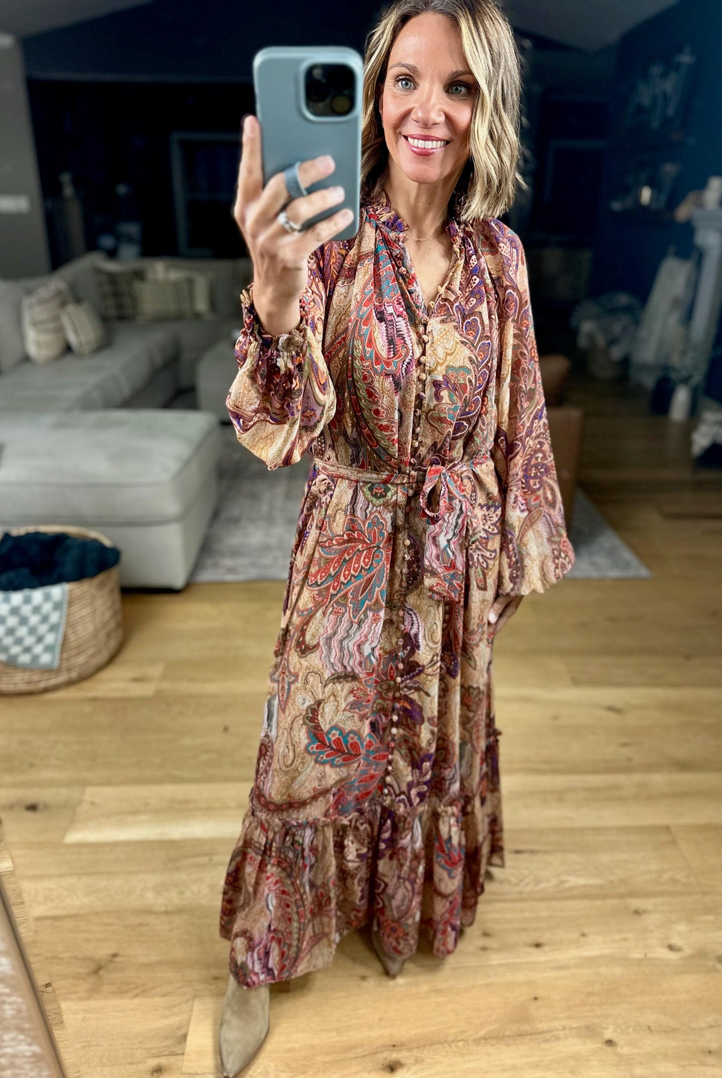 Magic Moments Paisley Dress-Dresses-Dress Forum-Anna Kaytes Boutique, Women's Fashion Boutique in Grinnell, Iowa