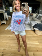Strawberry Festival Crewneck Sweatshirt-Tres Bien-Anna Kaytes Boutique, Women's Fashion Boutique in Grinnell, Iowa