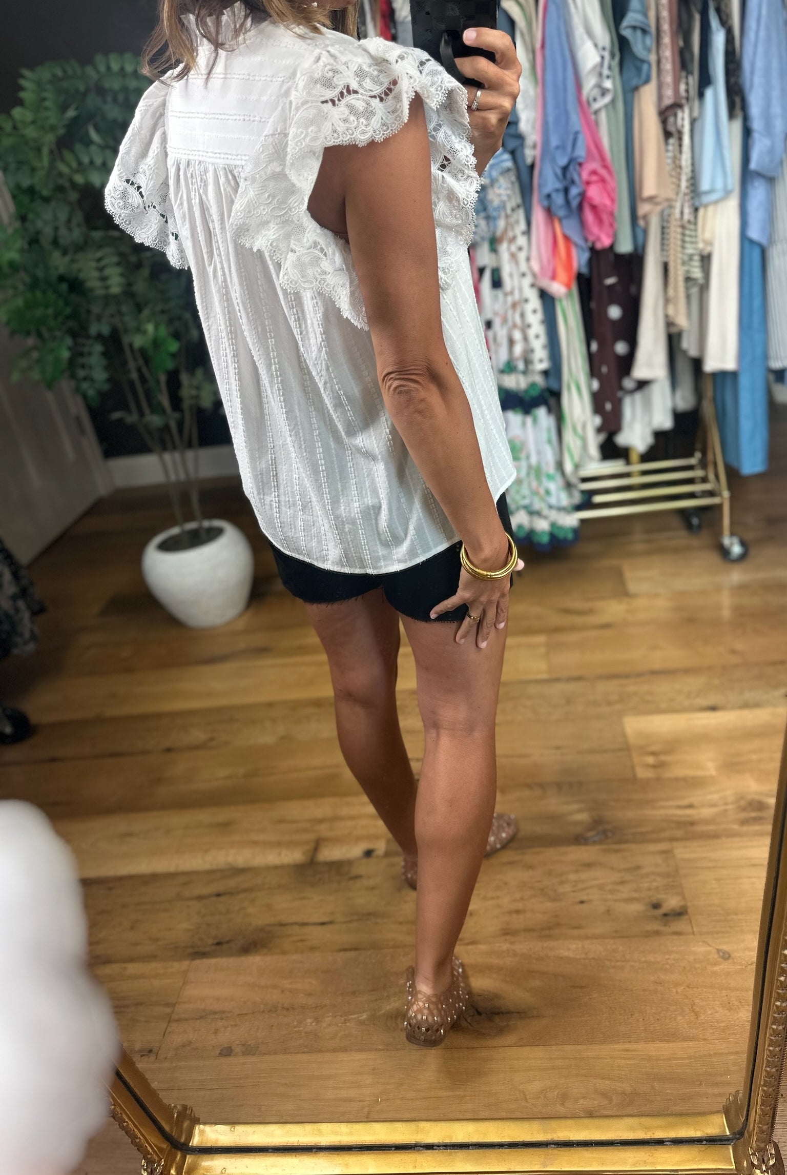 By Definition Lace-Detail Top-Short Sleeves-Fate-Anna Kaytes Boutique, Women's Fashion Boutique in Grinnell, Iowa