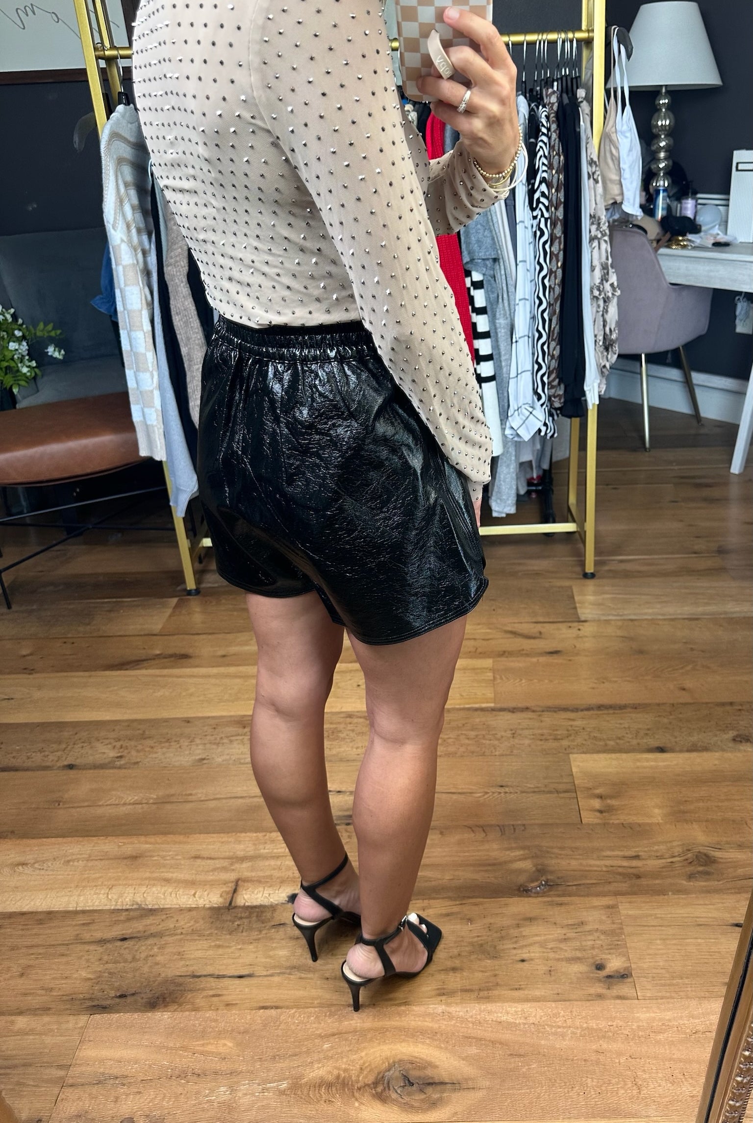 Whole Thing Shimmer Paperbag Shorts - Multiple Options-Entro-Anna Kaytes Boutique, Women's Fashion Boutique in Grinnell, Iowa