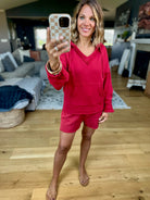 Ruby Skies Hoodie + Short Set-Mono B-Anna Kaytes Boutique, Women's Fashion Boutique in Grinnell, Iowa