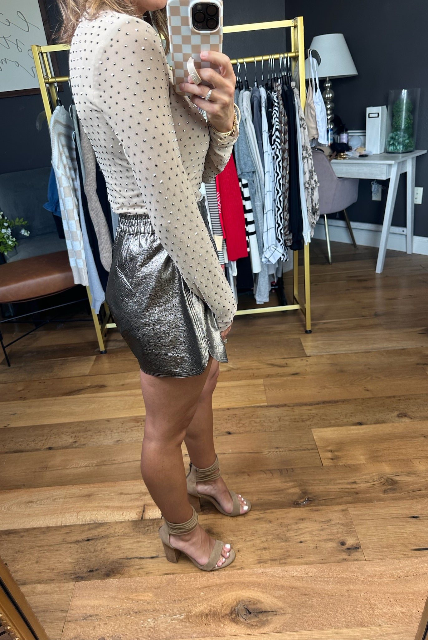 Whole Thing Shimmer Paperbag Shorts - Multiple Options-Entro-Anna Kaytes Boutique, Women's Fashion Boutique in Grinnell, Iowa