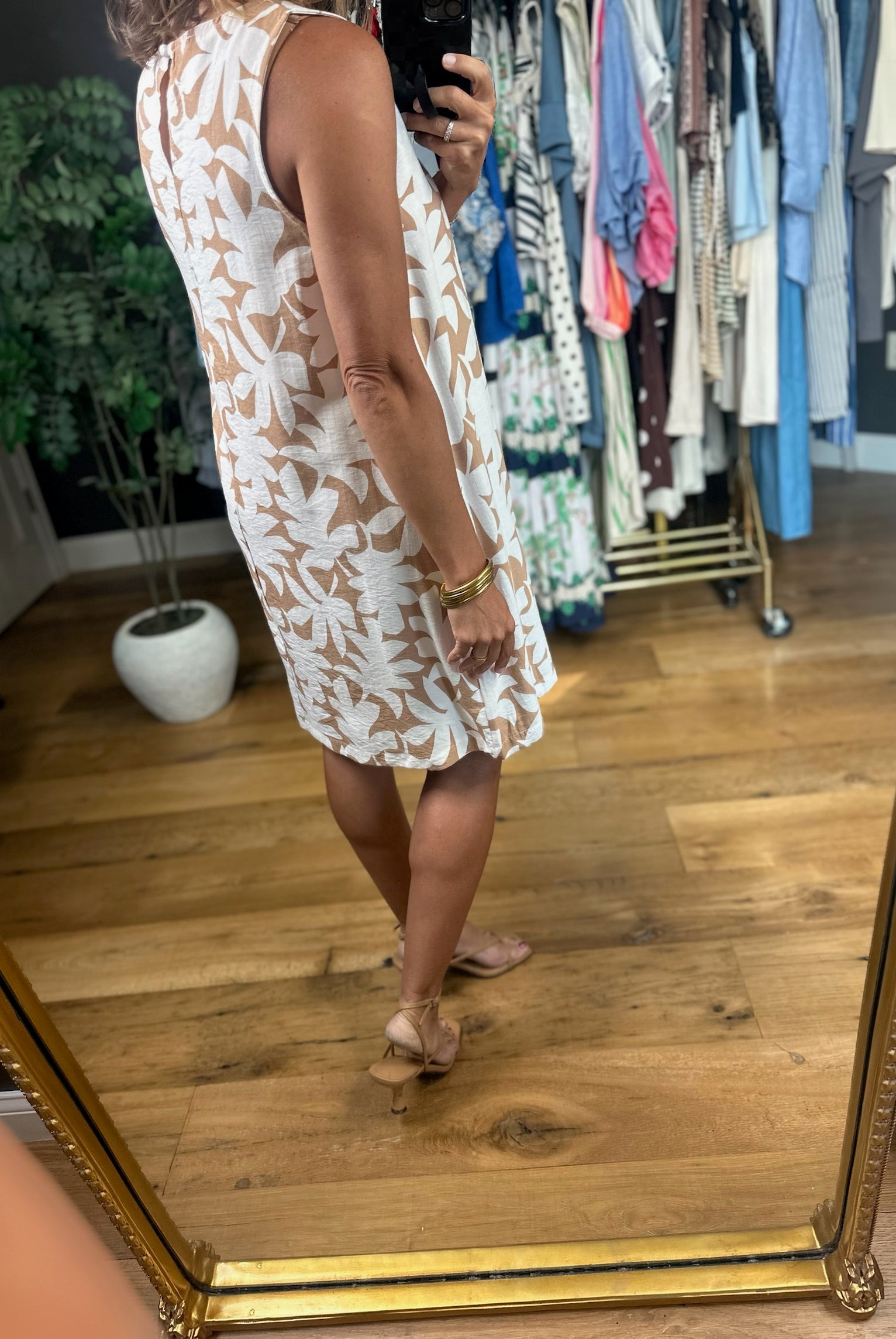 Just For Summer Patterned Dress-Dresses-Wasabi & Mint-Anna Kaytes Boutique, Women's Fashion Boutique in Grinnell, Iowa