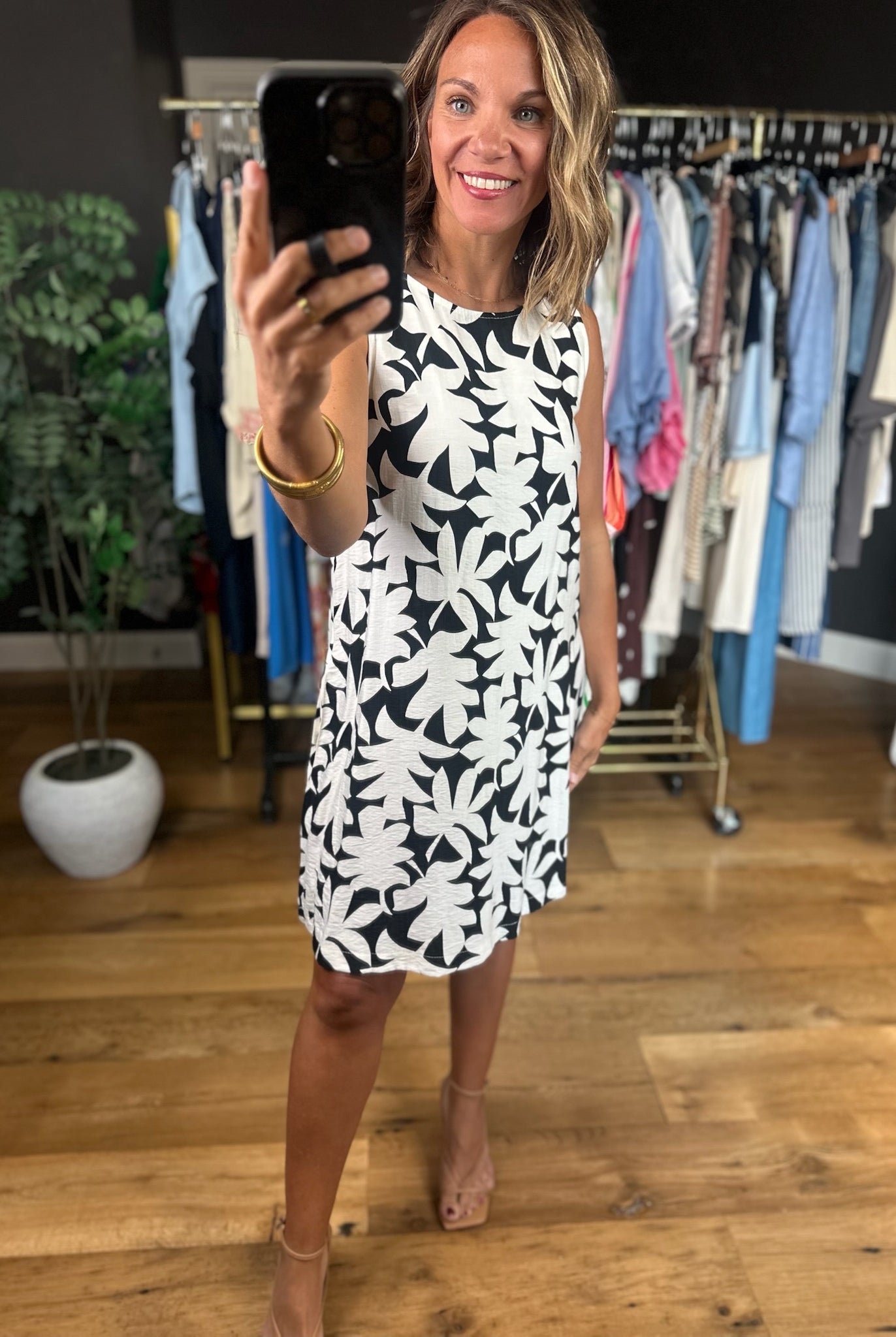 Just For Summer Patterned Dress-Dresses-Wasabi & Mint-Anna Kaytes Boutique, Women's Fashion Boutique in Grinnell, Iowa
