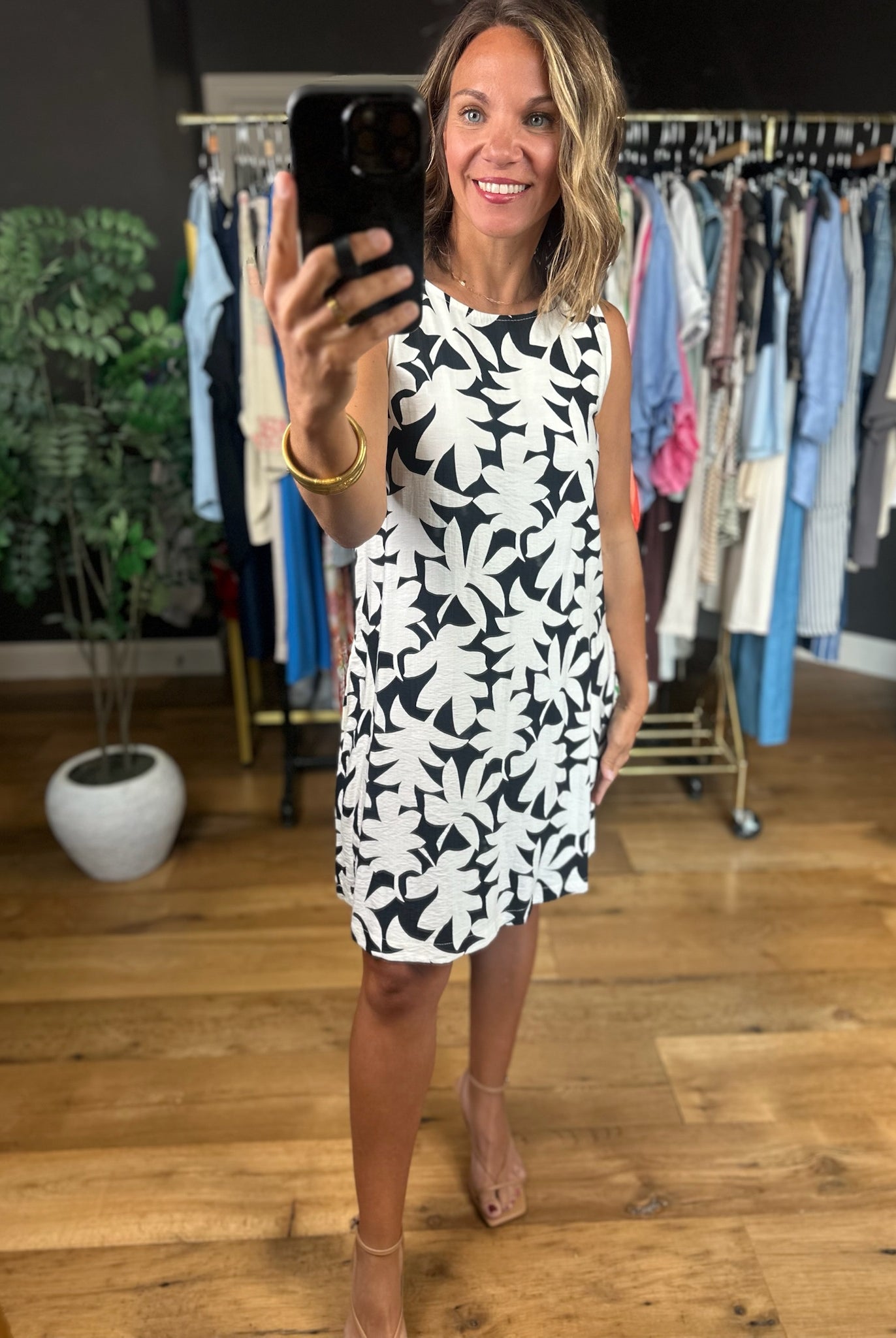 Just For Summer Patterned Dress-Dresses-Wasabi & Mint-Anna Kaytes Boutique, Women's Fashion Boutique in Grinnell, Iowa