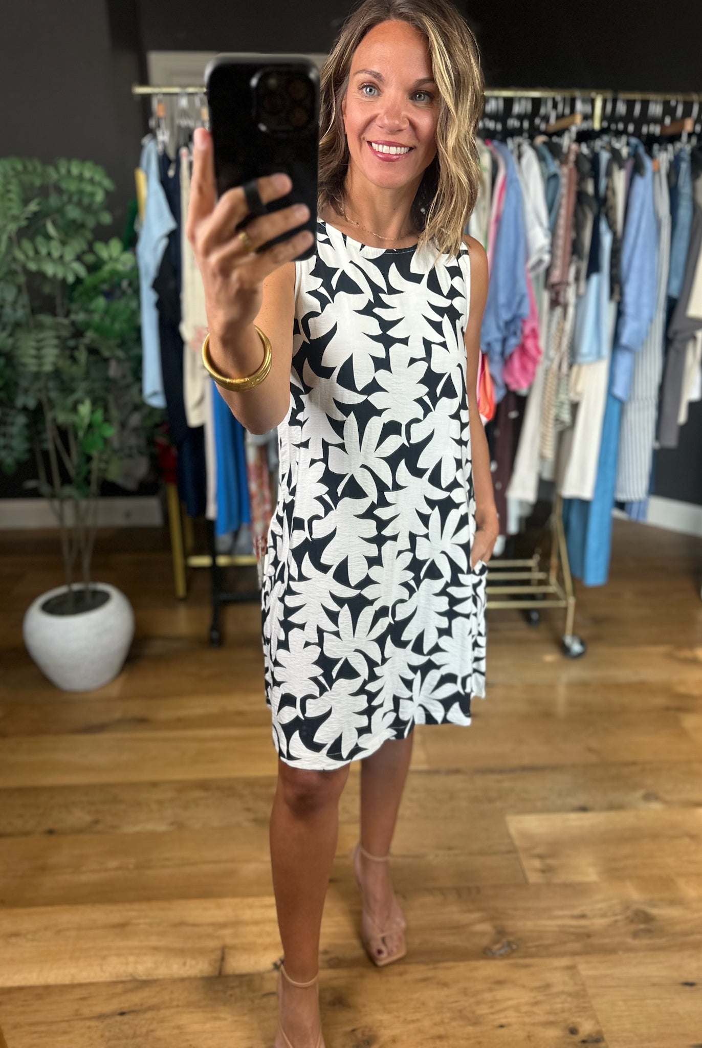 Just For Summer Patterned Dress-Dresses-Wasabi & Mint-Anna Kaytes Boutique, Women's Fashion Boutique in Grinnell, Iowa