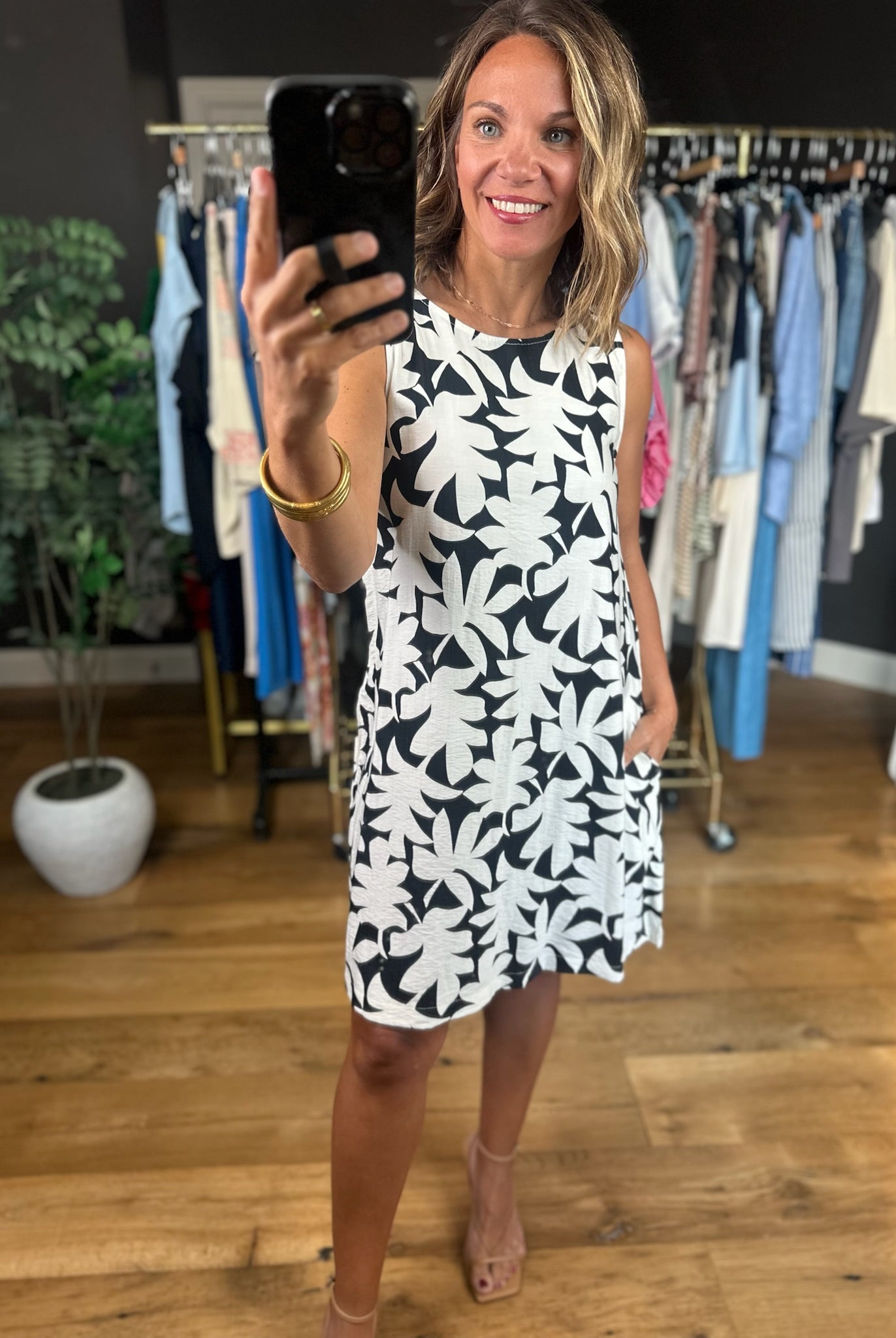 Just For Summer Patterned Dress-Dresses-Wasabi & Mint-Anna Kaytes Boutique, Women's Fashion Boutique in Grinnell, Iowa