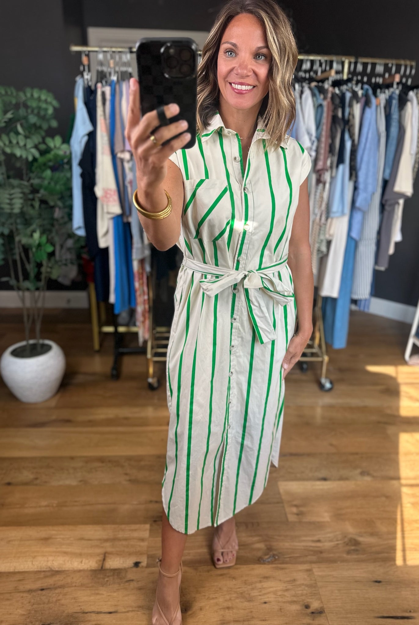 Weekend Getaway Striped Dress-Dresses-Entro-Anna Kaytes Boutique, Women's Fashion Boutique in Grinnell, Iowa