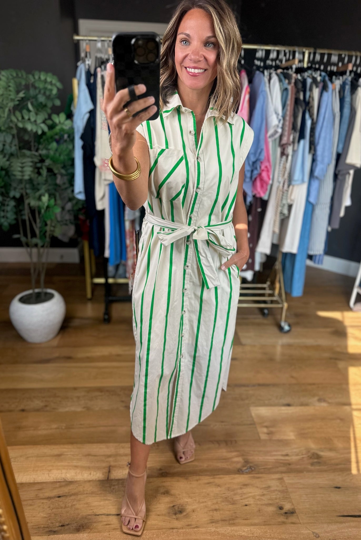 Weekend Getaway Striped Dress-Dresses-Entro-Anna Kaytes Boutique, Women's Fashion Boutique in Grinnell, Iowa