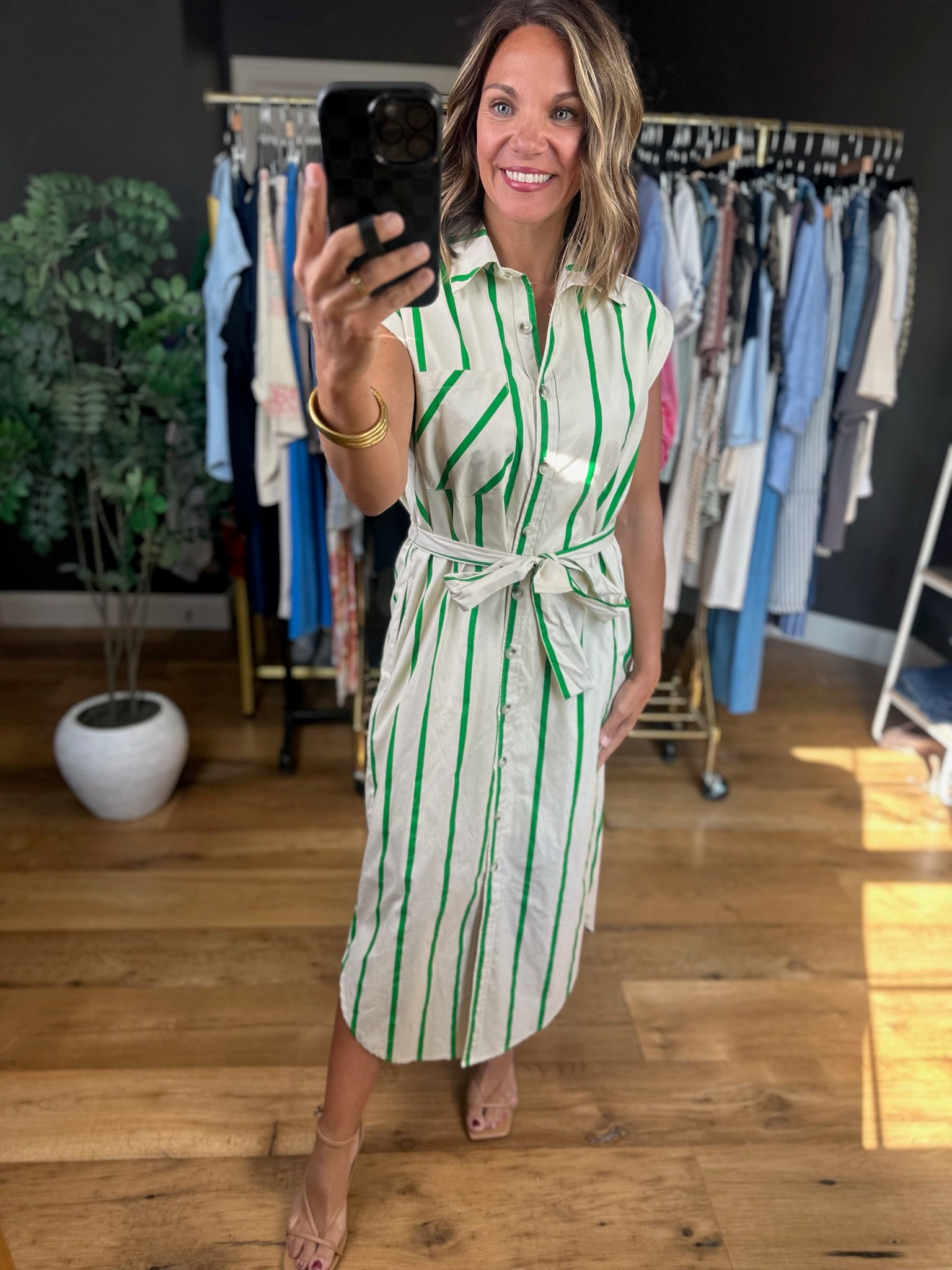 Weekend Getaway Striped Dress-Dresses-Entro-Anna Kaytes Boutique, Women's Fashion Boutique in Grinnell, Iowa