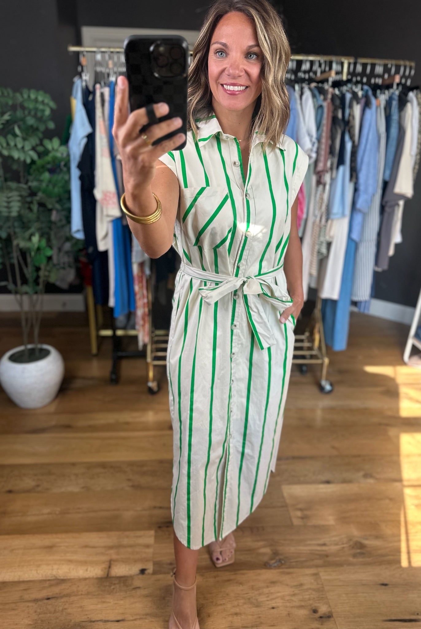 Weekend Getaway Striped Dress-Dresses-Entro-Anna Kaytes Boutique, Women's Fashion Boutique in Grinnell, Iowa