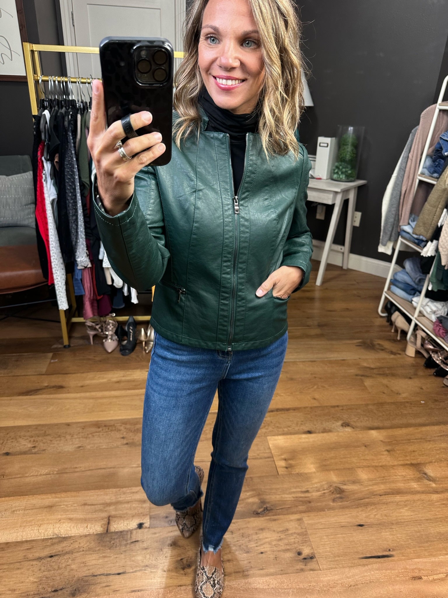 Down The Road Moto Faux-Leather Jacket - Multiple Options-Jackets-Coalition LA L16OF2-Anna Kaytes Boutique, Women's Fashion Boutique in Grinnell, Iowa