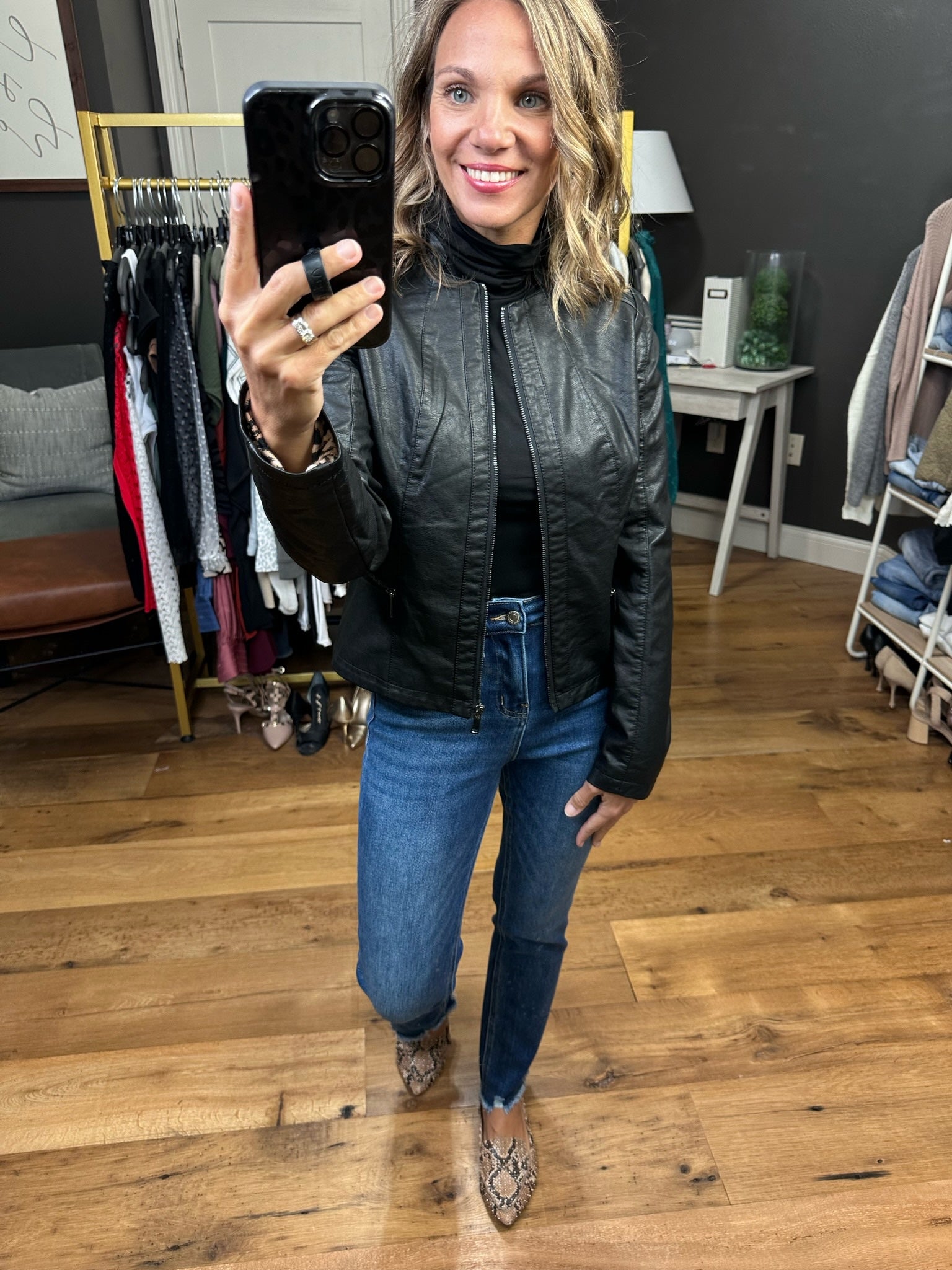 Down The Road Moto Faux-Leather Jacket - Multiple Options-Jackets-Coalition LA L16OF2-Anna Kaytes Boutique, Women's Fashion Boutique in Grinnell, Iowa