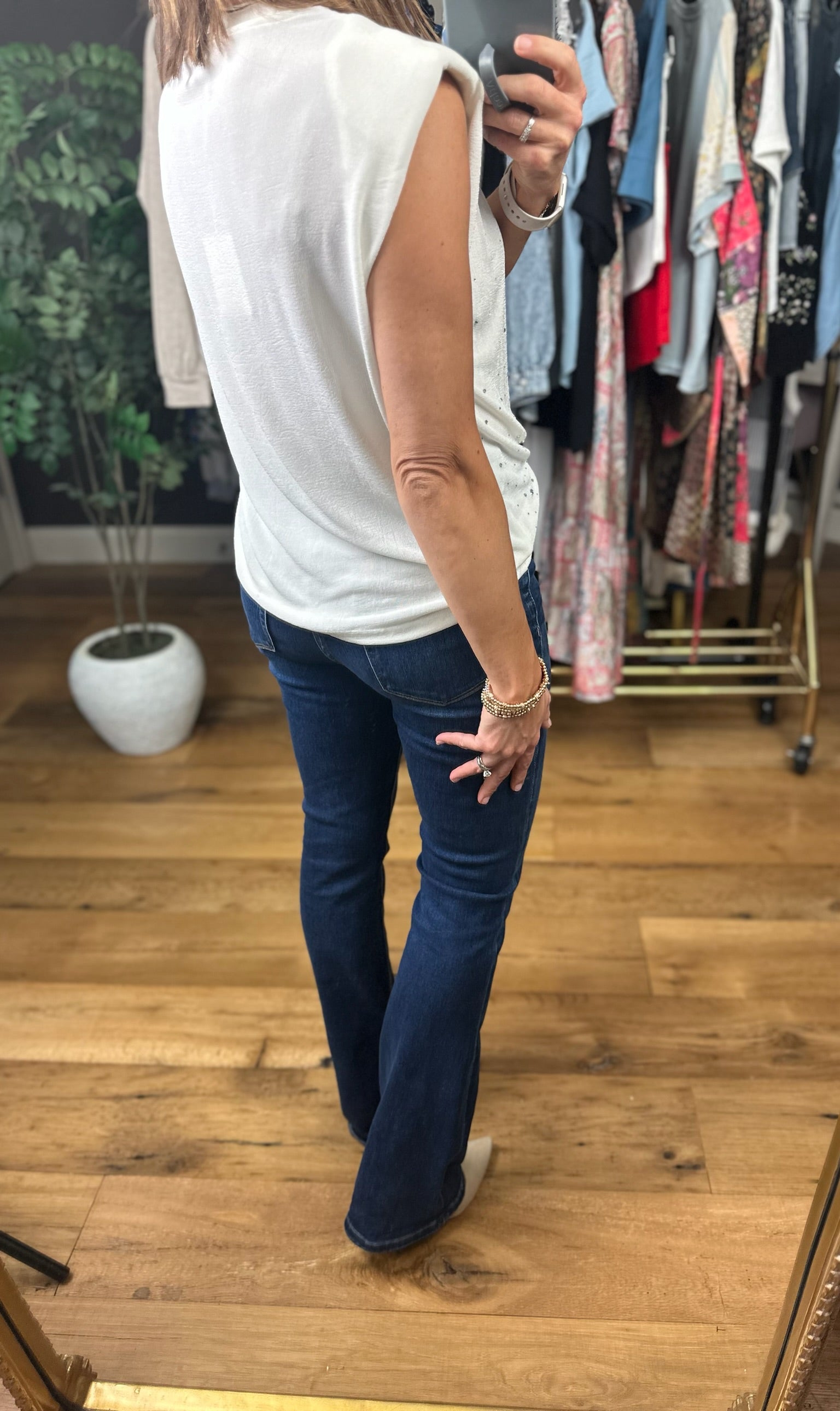 Adore You Studded Top-Short Sleeves-Dari & Dani-Anna Kaytes Boutique, Women's Fashion Boutique in Grinnell, Iowa