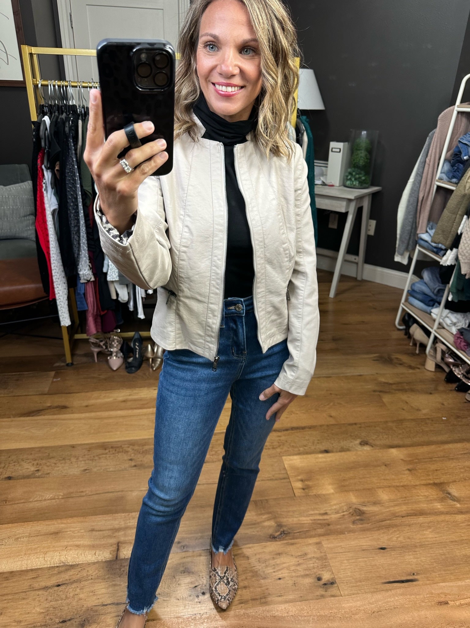 Down The Road Moto Faux-Leather Jacket - Multiple Options-Jackets-Coalition LA L16OF2-Anna Kaytes Boutique, Women's Fashion Boutique in Grinnell, Iowa