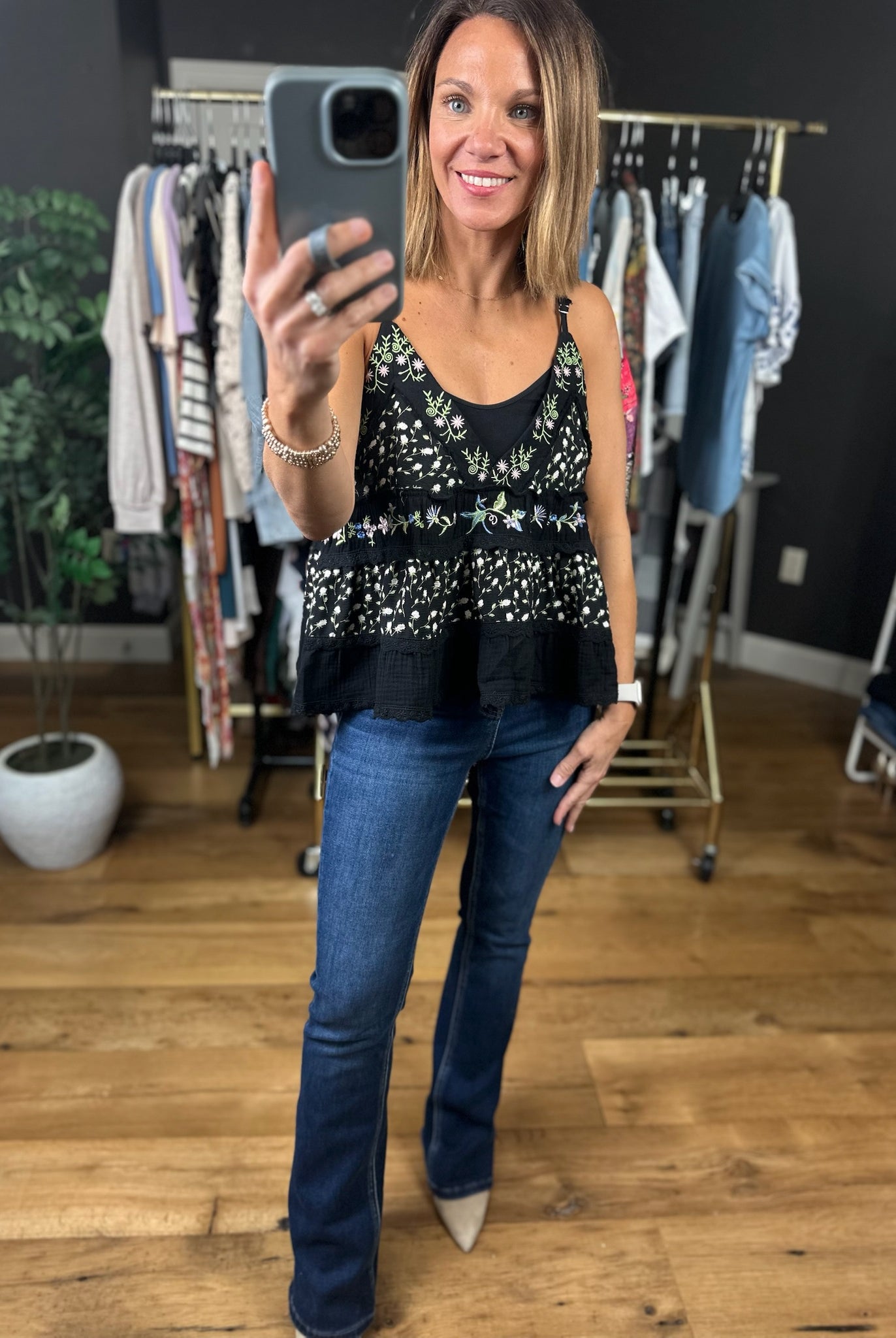 Sweet Attentions Floral Top-Sleeveless-POL-Anna Kaytes Boutique, Women's Fashion Boutique in Grinnell, Iowa