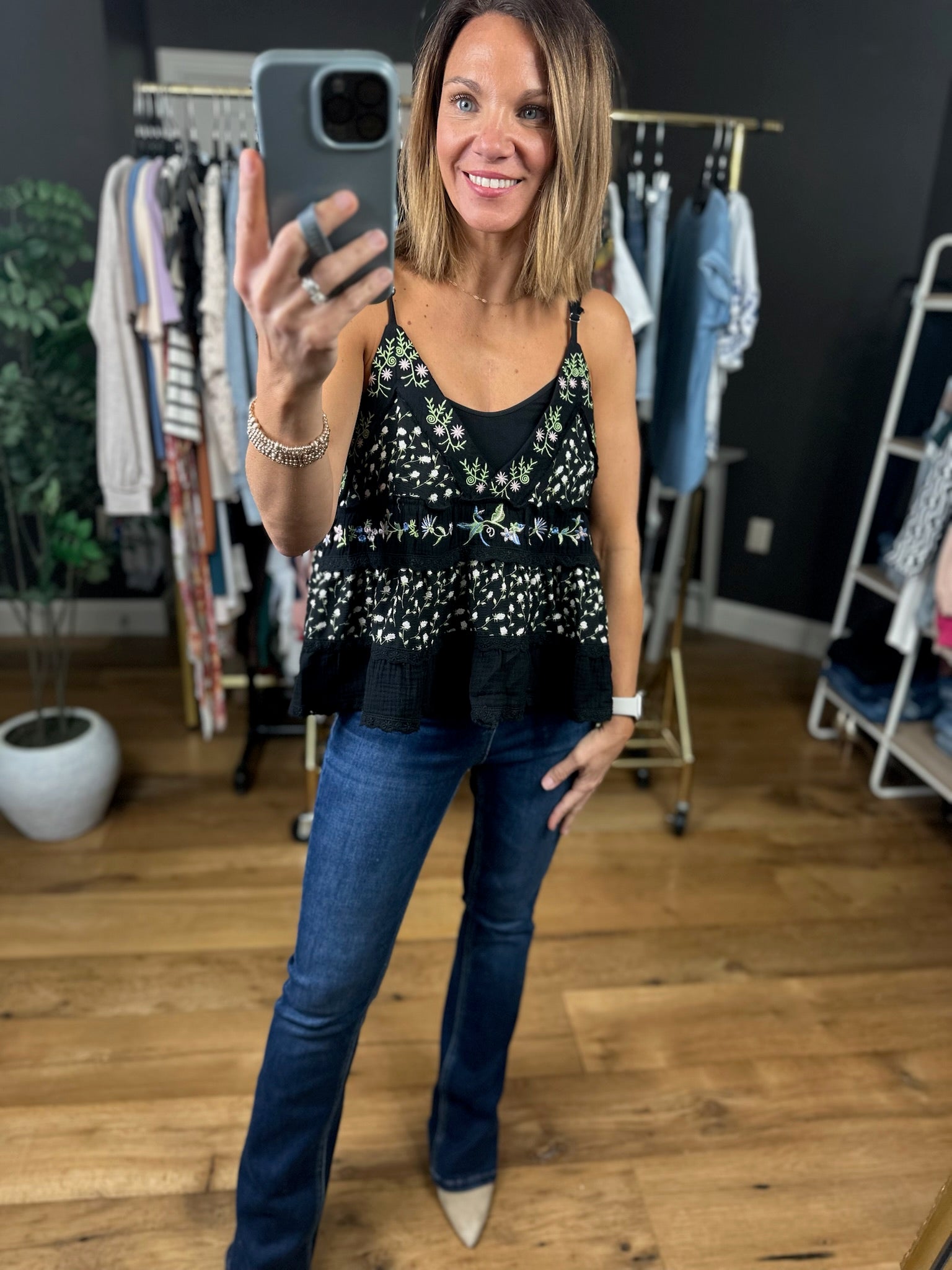 Sweet Attentions Floral Top-Sleeveless-POL-Anna Kaytes Boutique, Women's Fashion Boutique in Grinnell, Iowa