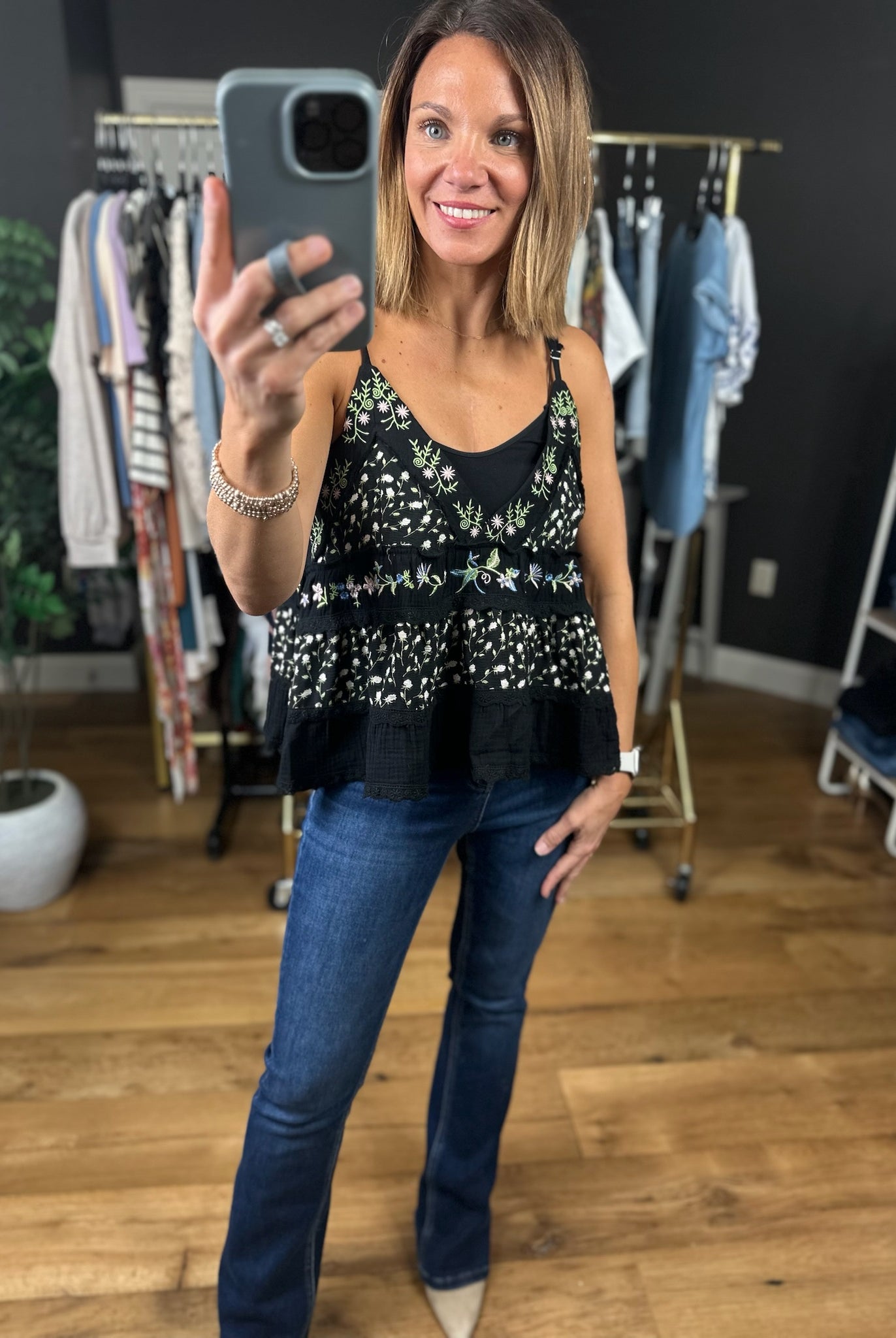 Sweet Attentions Floral Top-Sleeveless-POL-Anna Kaytes Boutique, Women's Fashion Boutique in Grinnell, Iowa