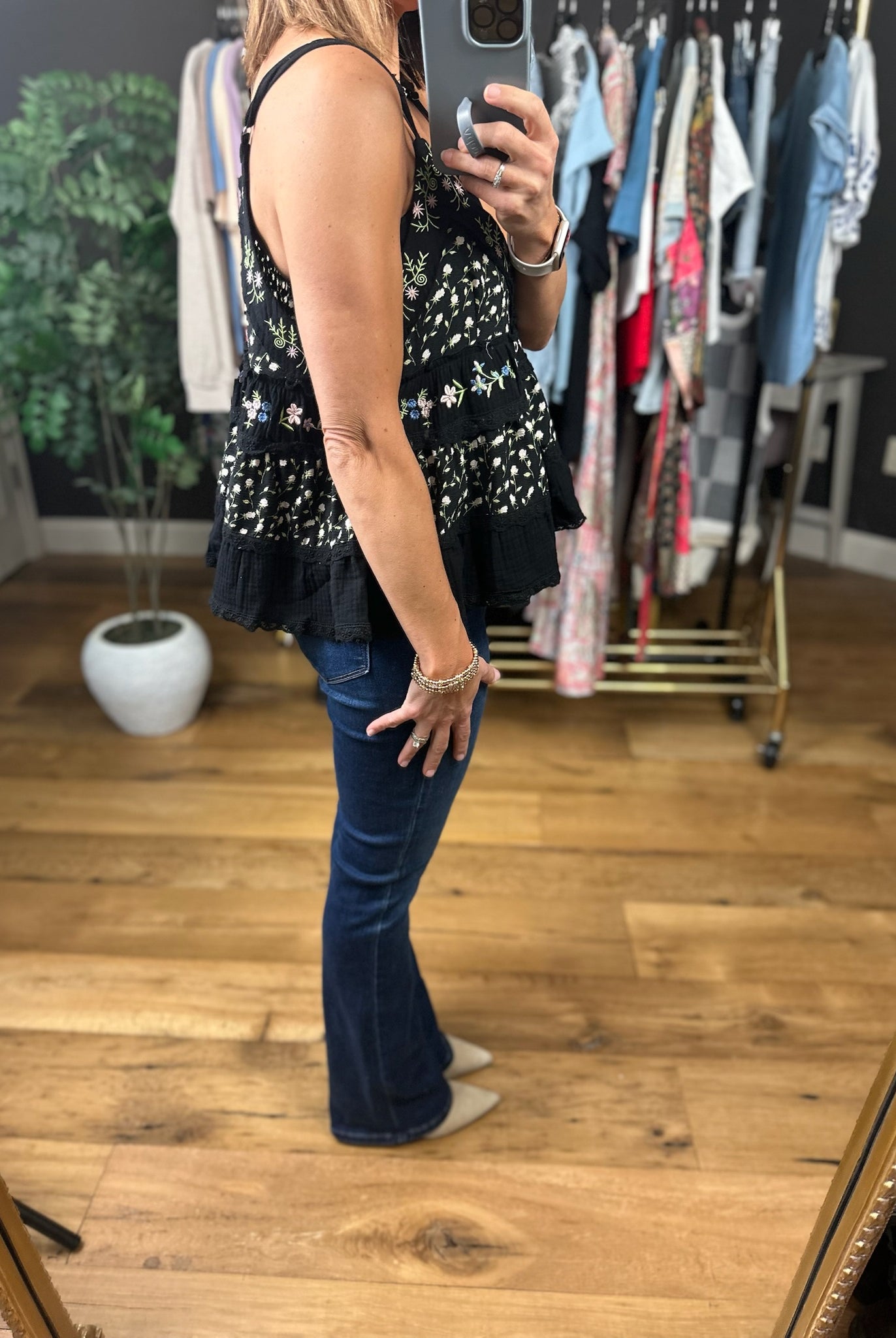 Sweet Attentions Floral Top-Sleeveless-POL-Anna Kaytes Boutique, Women's Fashion Boutique in Grinnell, Iowa