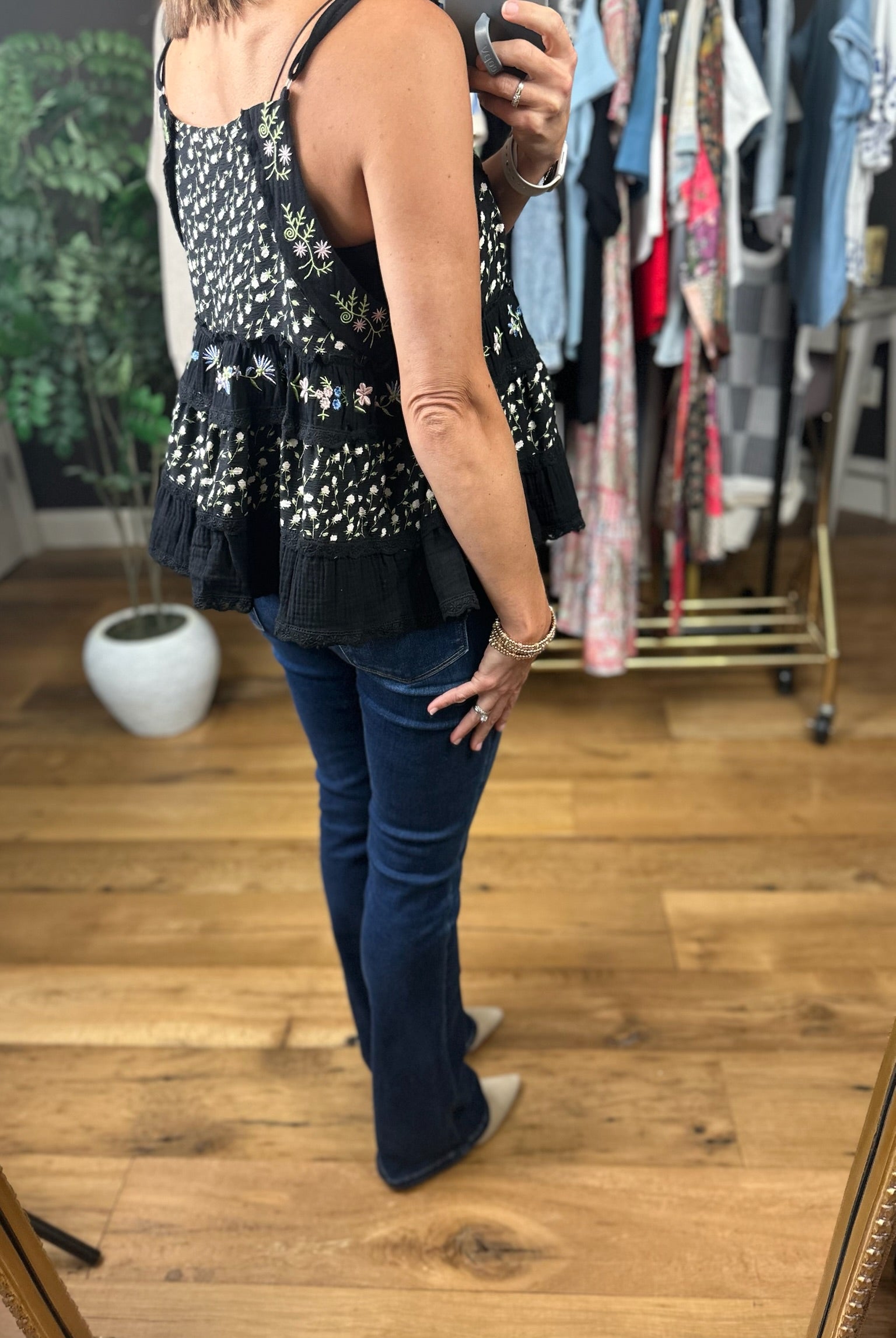 Sweet Attentions Floral Top-Sleeveless-POL-Anna Kaytes Boutique, Women's Fashion Boutique in Grinnell, Iowa