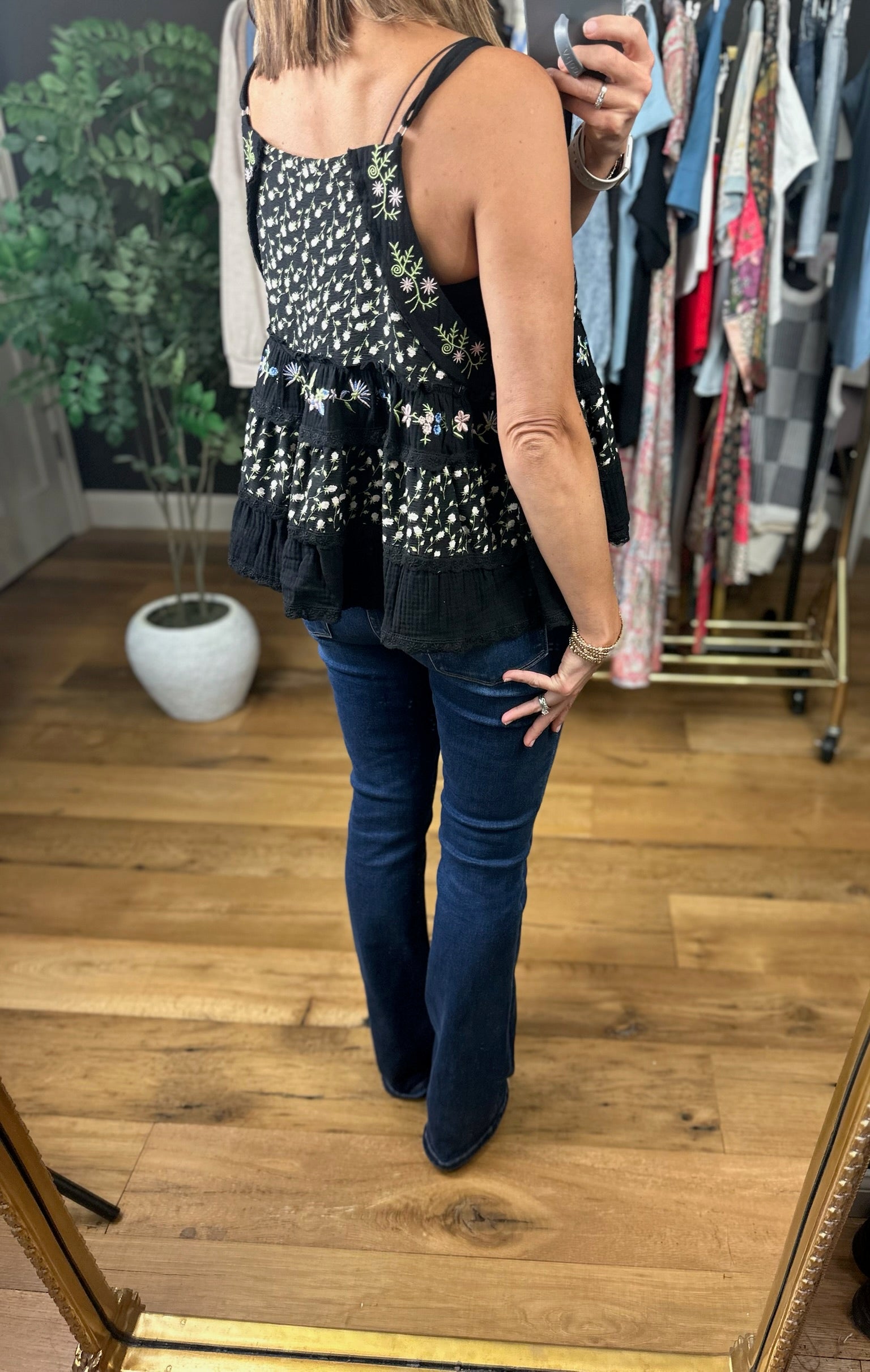 Sweet Attentions Floral Top-Sleeveless-POL-Anna Kaytes Boutique, Women's Fashion Boutique in Grinnell, Iowa