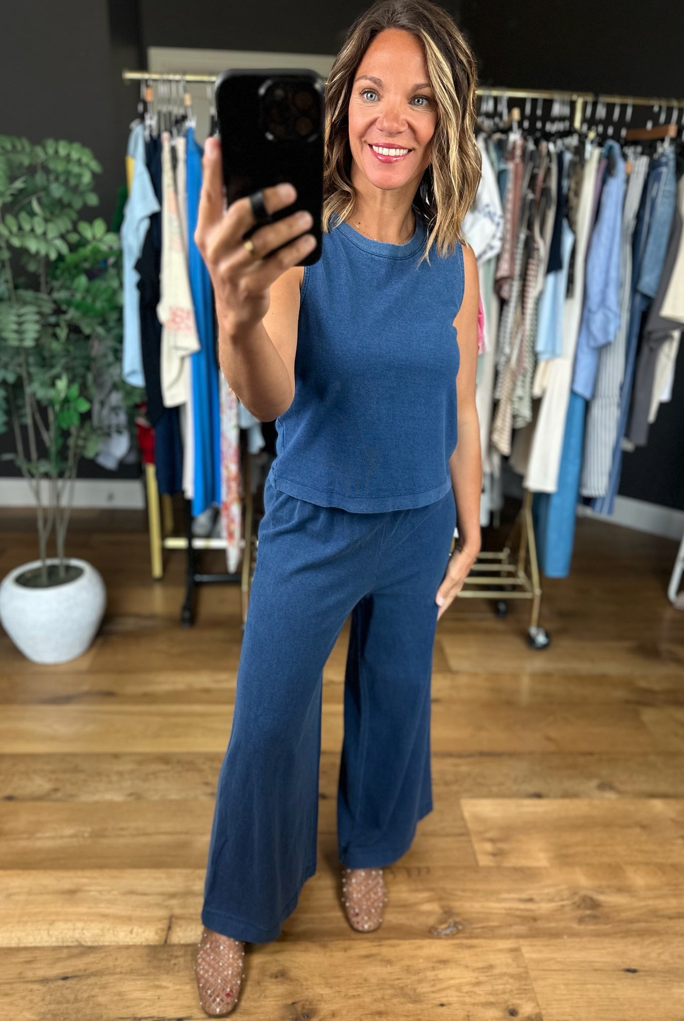 Z Supply Sloane Jersey Denim Top + Scout Jersey Denim Pant-Two Piece Set-Z Supply-Anna Kaytes Boutique, Women's Fashion Boutique in Grinnell, Iowa