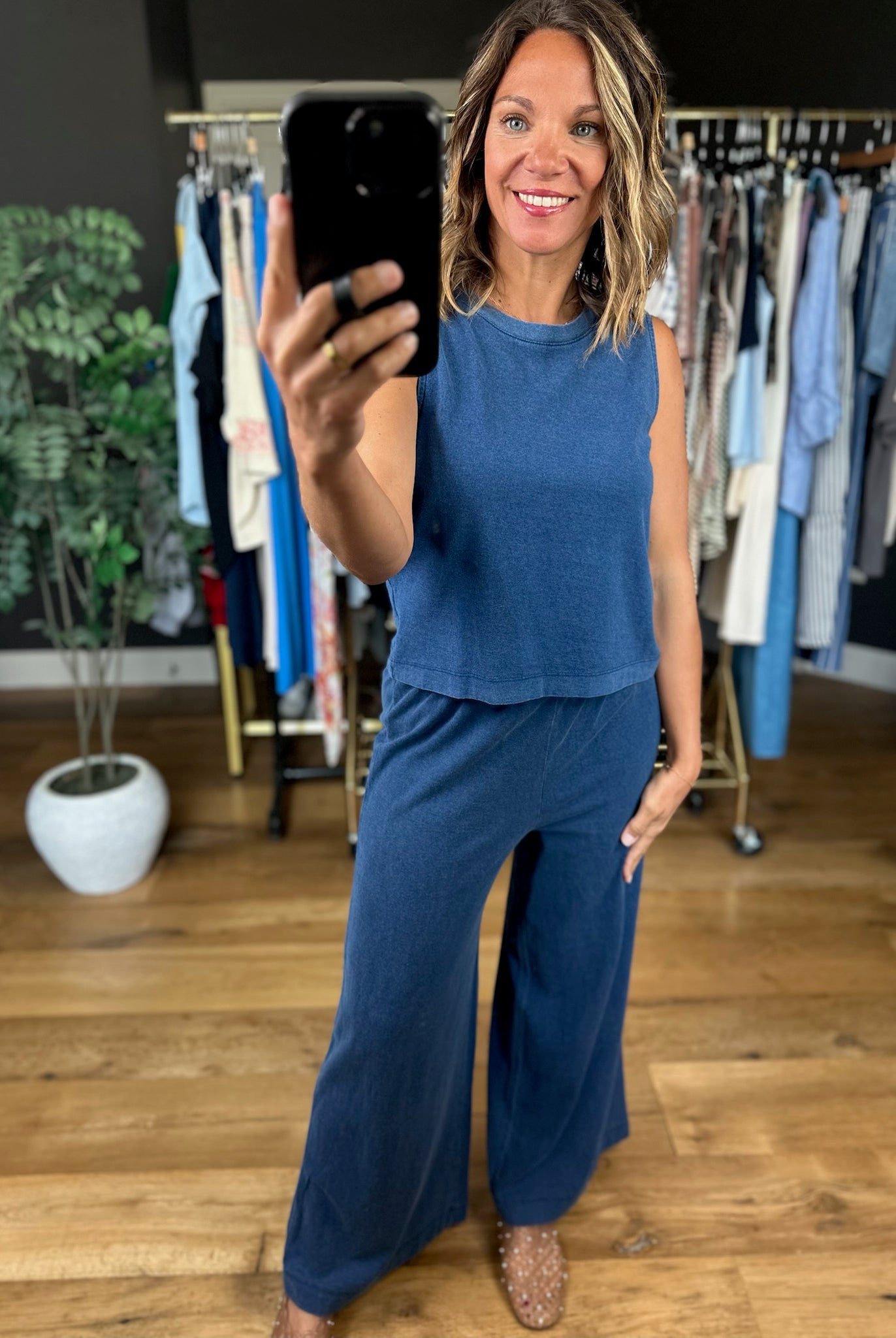 Z Supply Sloane Jersey Denim Top + Scout Jersey Denim Pant-Two Piece Set-Z Supply-Anna Kaytes Boutique, Women's Fashion Boutique in Grinnell, Iowa