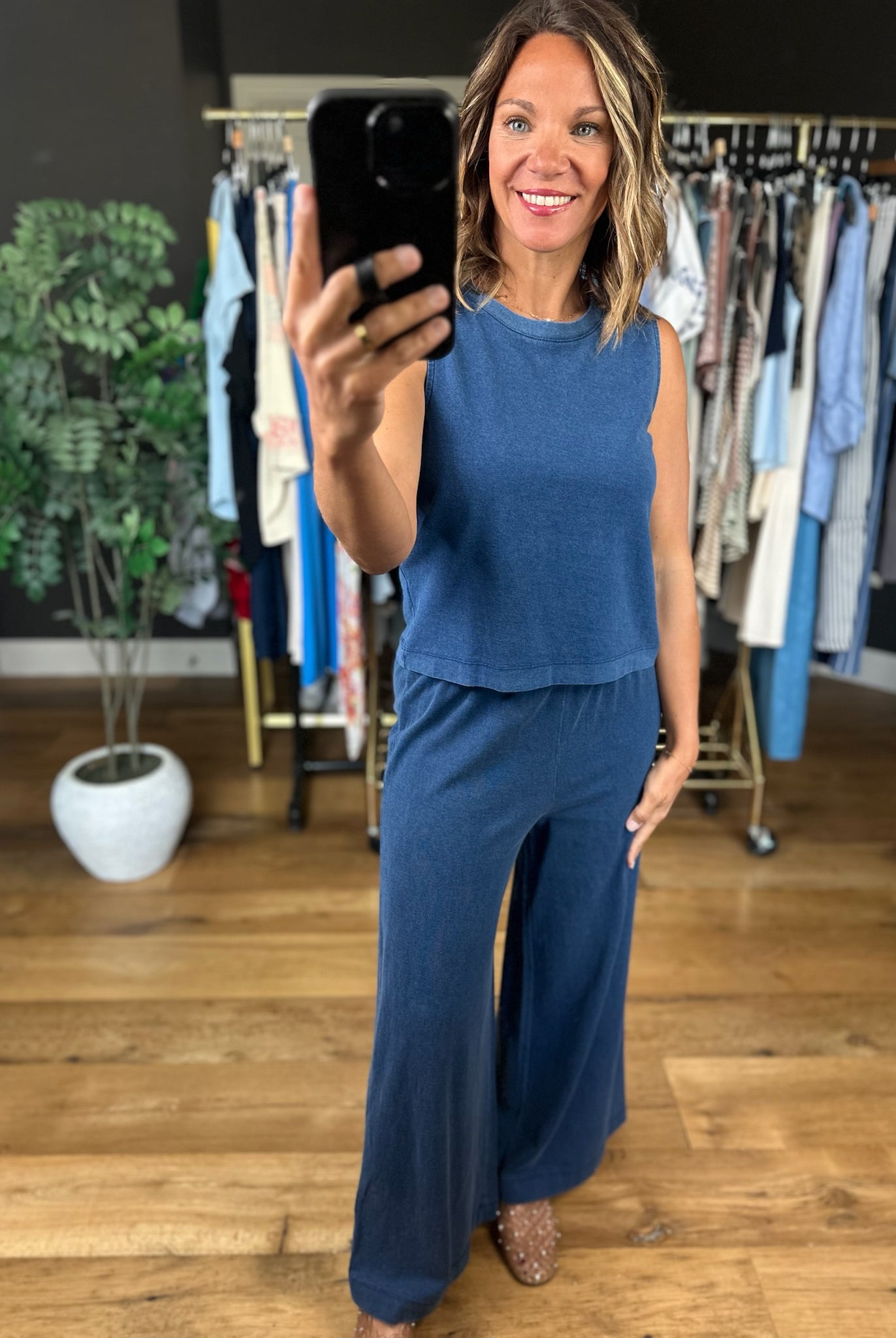 Z Supply Sloane Jersey Denim Top + Scout Jersey Denim Pant-Two Piece Set-Z Supply-Anna Kaytes Boutique, Women's Fashion Boutique in Grinnell, Iowa